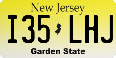 NJ license plate I35LHJ