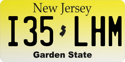 NJ license plate I35LHM