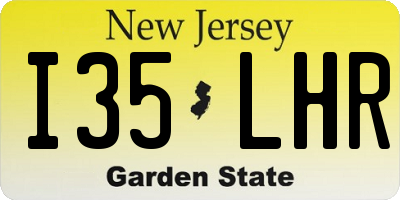 NJ license plate I35LHR