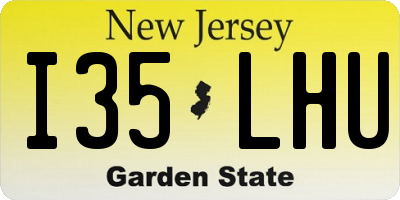 NJ license plate I35LHU