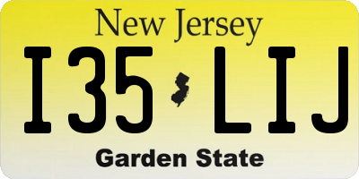 NJ license plate I35LIJ