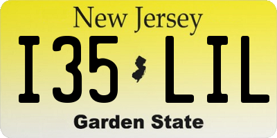 NJ license plate I35LIL