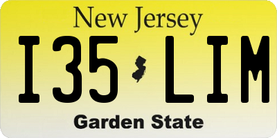 NJ license plate I35LIM