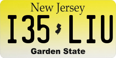 NJ license plate I35LIU