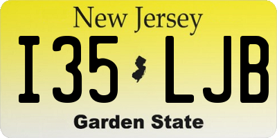 NJ license plate I35LJB