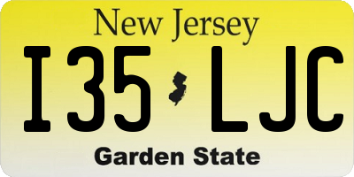 NJ license plate I35LJC