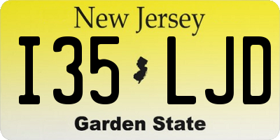 NJ license plate I35LJD