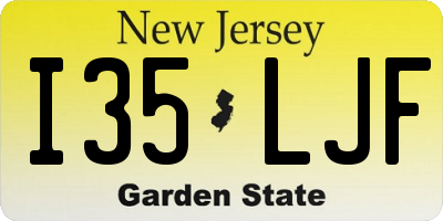 NJ license plate I35LJF