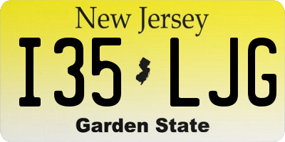 NJ license plate I35LJG