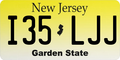 NJ license plate I35LJJ