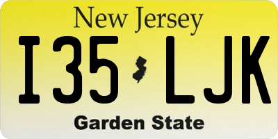 NJ license plate I35LJK