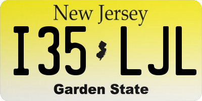 NJ license plate I35LJL