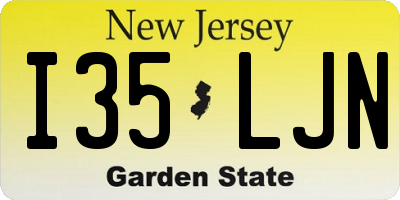 NJ license plate I35LJN