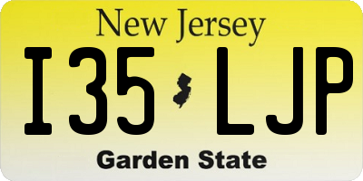 NJ license plate I35LJP