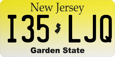 NJ license plate I35LJQ