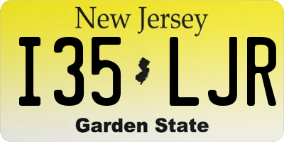 NJ license plate I35LJR