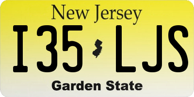 NJ license plate I35LJS