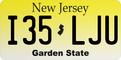 NJ license plate I35LJU