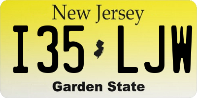 NJ license plate I35LJW