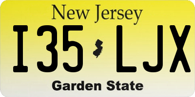NJ license plate I35LJX