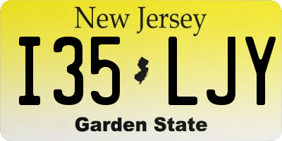 NJ license plate I35LJY