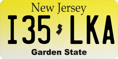 NJ license plate I35LKA
