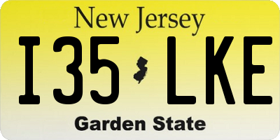 NJ license plate I35LKE