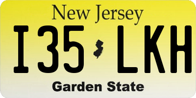 NJ license plate I35LKH