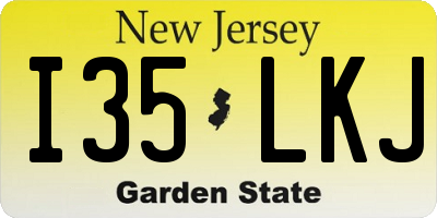 NJ license plate I35LKJ