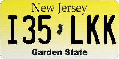 NJ license plate I35LKK