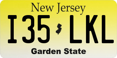 NJ license plate I35LKL