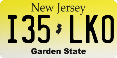 NJ license plate I35LKO