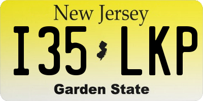 NJ license plate I35LKP