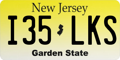 NJ license plate I35LKS