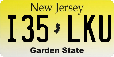 NJ license plate I35LKU