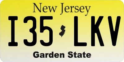 NJ license plate I35LKV