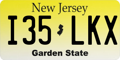 NJ license plate I35LKX