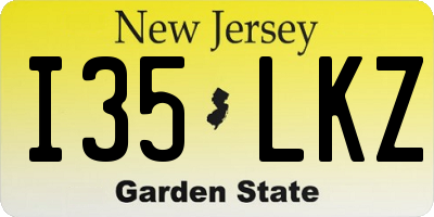 NJ license plate I35LKZ
