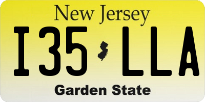NJ license plate I35LLA