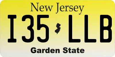 NJ license plate I35LLB