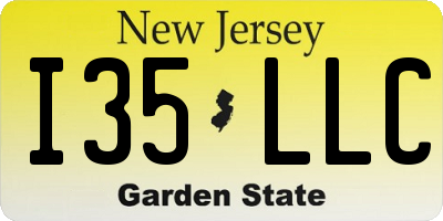 NJ license plate I35LLC