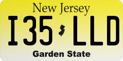 NJ license plate I35LLD