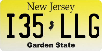 NJ license plate I35LLG