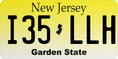 NJ license plate I35LLH