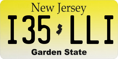 NJ license plate I35LLI