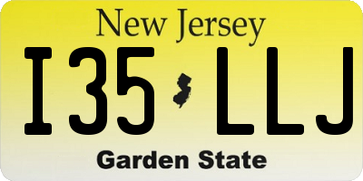 NJ license plate I35LLJ