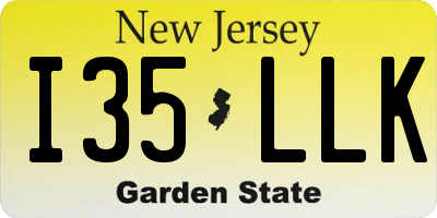 NJ license plate I35LLK