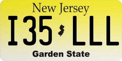 NJ license plate I35LLL