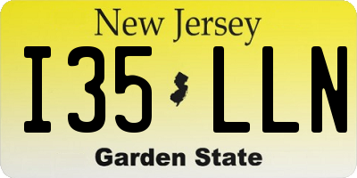 NJ license plate I35LLN