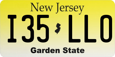 NJ license plate I35LLO
